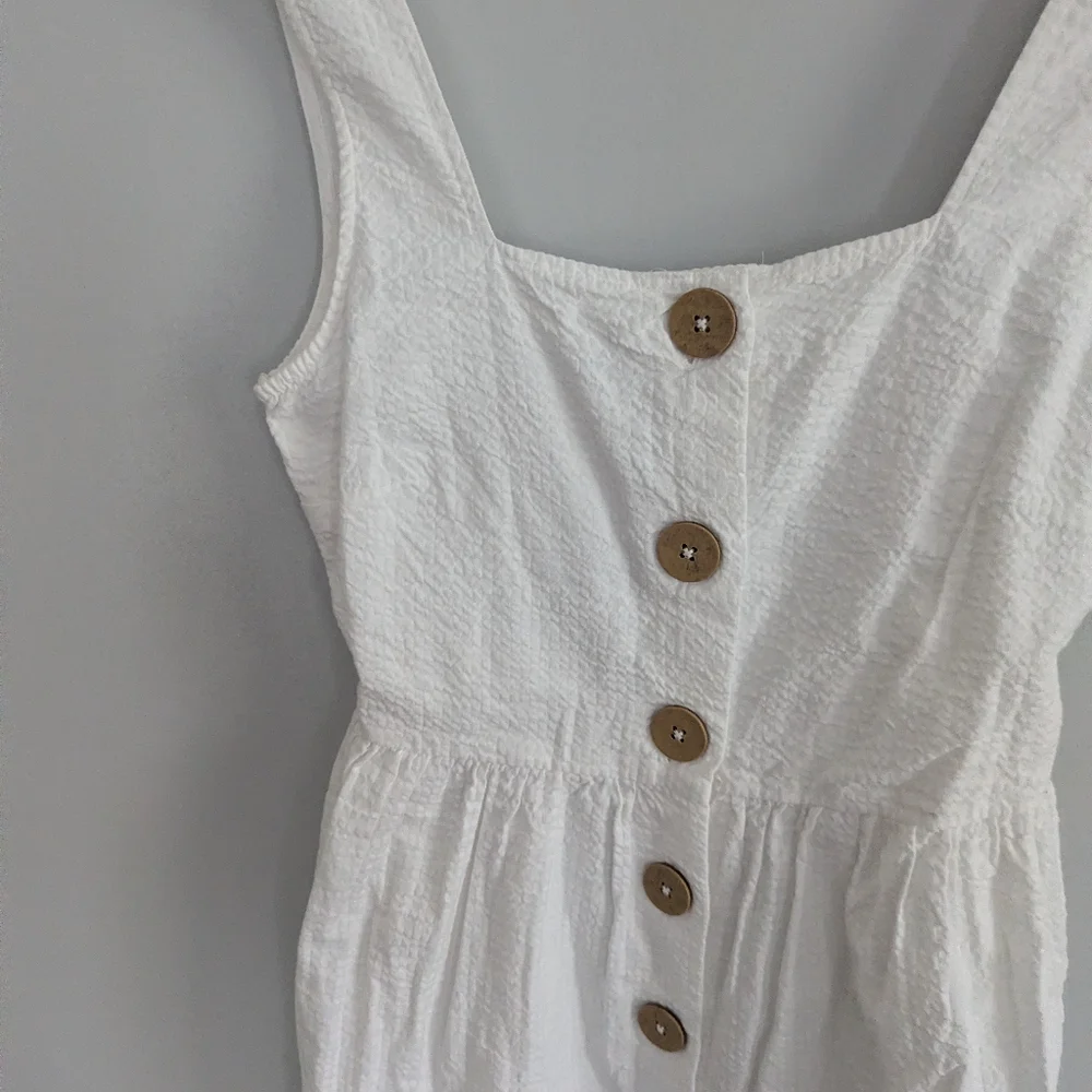 NEW Women's MNG 4 White Button Down Dress - Picture 4 of 6